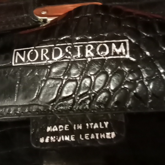 Italian crafted all leather Nordstrom handbag with silver hardware. - Picture 4 of 4